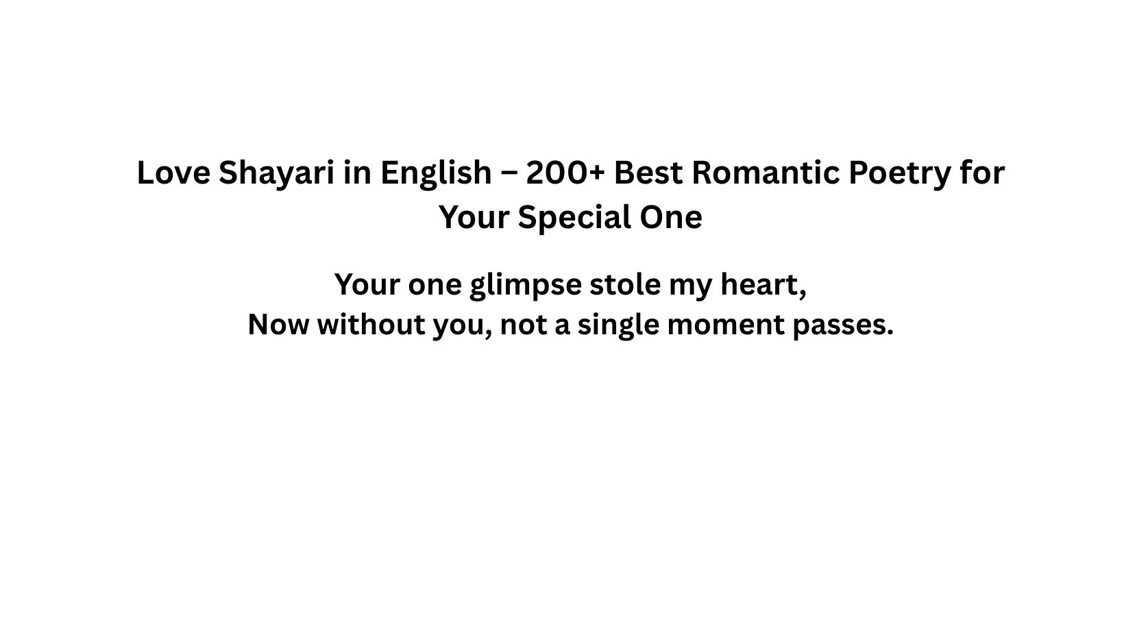 Love Shayari in English – 200+ Best Romantic Poetry for Your Special One
